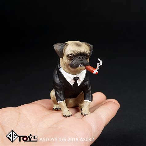 Astoys 16 2018 As032 Pug Suit Starling Cigar Dog Scene Props Action