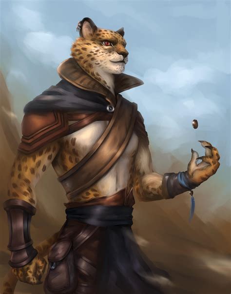 Oc Art Digital Painting Of The Rogue Tabaxi From My Party Rdnd