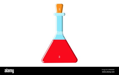 Beautiful Medical Red Triangular Glass Chemical Flask Test Tube With