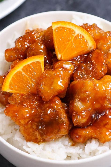 Orange Chicken Has Sticky And Crispy Fried Chicken Thighs Coated In A