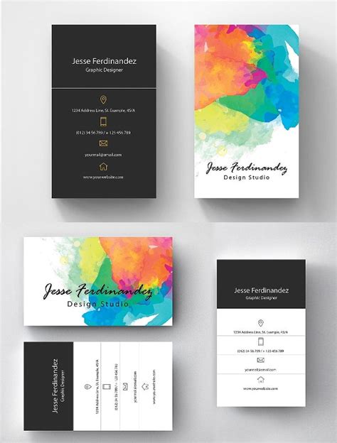 18 Artistic Business Card Templates In Word Psd Apple Pages