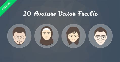 10 Free Avatar Vectors By Creiden