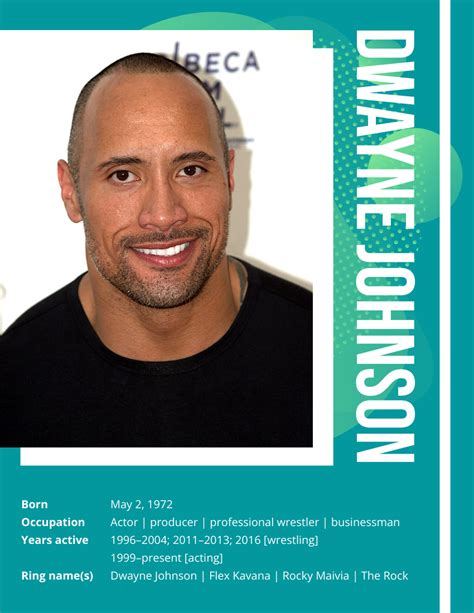 Dwayne Johnson Biography Biografia Template