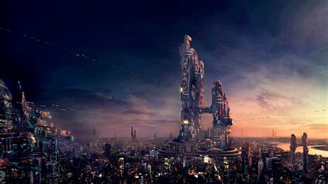 1440x900 Resolution Building Digital Wallpaper Futuristic City Sky