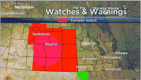 Tornado Watches Issued For Southeast Saskatchewan Manitoba In Storms