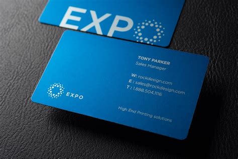 This is the newest place to search, delivering top results from across the web. Modern blue visiting card template with laser engraving - EXPO
