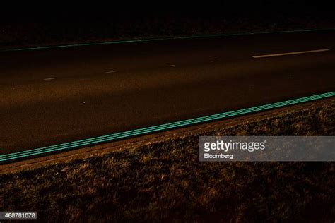 Smart Glow In The Dark Road Markings Illuminate Dutch Highway Photos