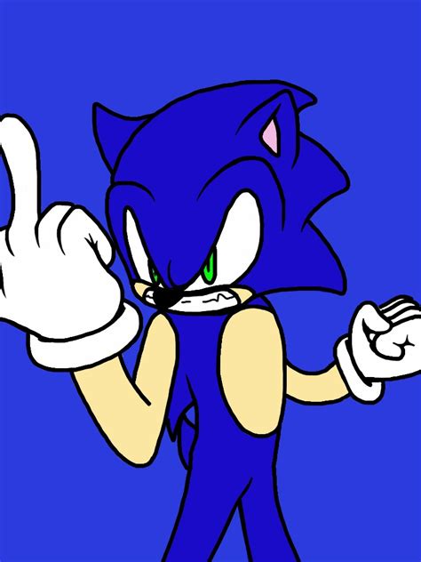 Angry Sonic By Dillon The Hedgehog On Deviantart