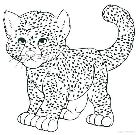 Cheetah Cub Coloring Pages At Free Printable