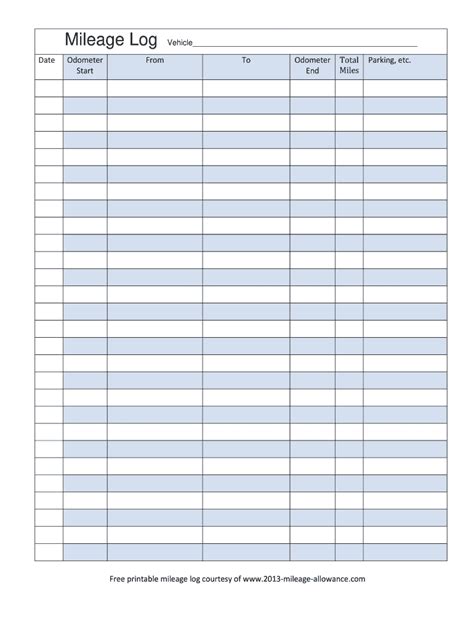 The irs has announced the 2021 standard mileage rates for business, medical, and other uses of an automobile, and the 2021 vehicle values that limit the application of certain rules for valuing an automobile's use. Mileage Log - Fill Out and Sign Printable PDF Template ...