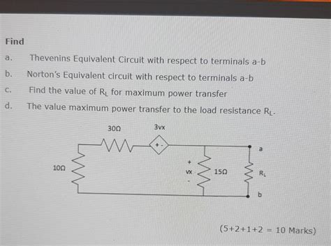 Solved Find Thevenins Equivalent Circuit With Respect To