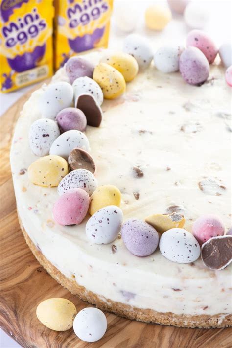 mini egg cheesecake a delicious smooth no bake white chocolate cheesecake packed full of