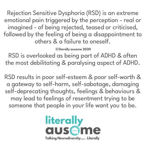 Rejection Sensitive Dysphoria Rsd Literally Ausome