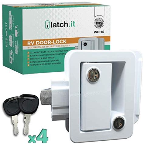 Latchit White Rv Door Latch Rv Door Locks For Travel Trailers