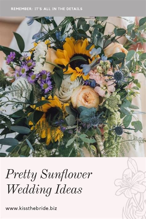 Pretty Sunflower Wedding Ideas Kiss The Bride Magazine Sunflower