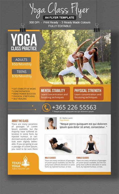 yoga flyer templates fitness trainer fitness body yoga flyer business marketing strategies