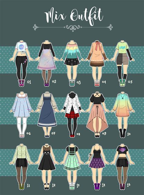 Closed Casual Outfit Adopts 07 By Rosariy Drawing Clothes Cute