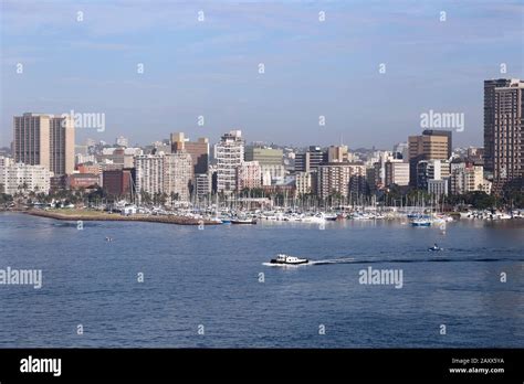 City Skyline Seen Form The Harbour Durban Kwazulu Natal Province