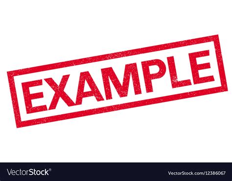 Example Rubber Stamp Royalty Free Vector Image