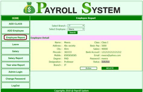 The system currently defaults to biweekly when you create a payroll account. Employee payroll management system asp.net project