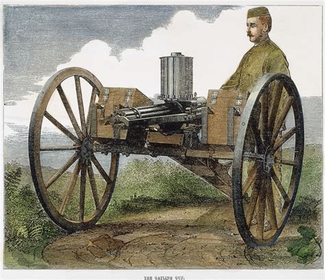 Gatling Gun 1872 Ndeveloped By Richard Jordan Gatling During The