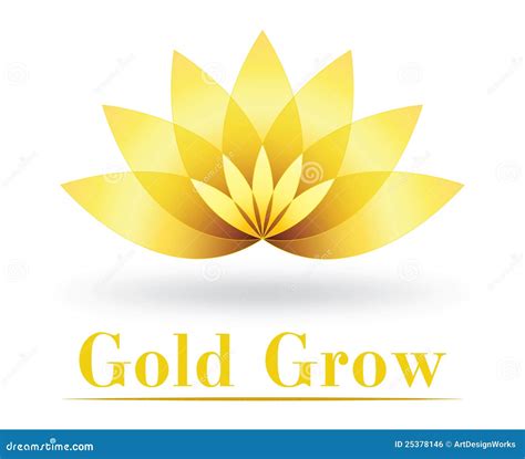 Golden Flower Logo Design Royalty Free Stock Image Image 25378146