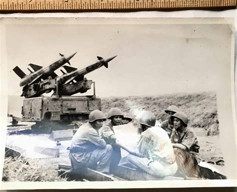 Photograph Of North Vietnamese Army Sam Anti Aircraft Crew With Missles