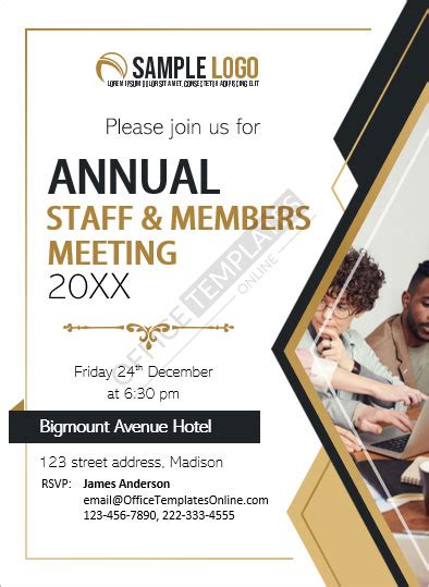 5+ FREE Meeting Invitation Templates in MS Word Format