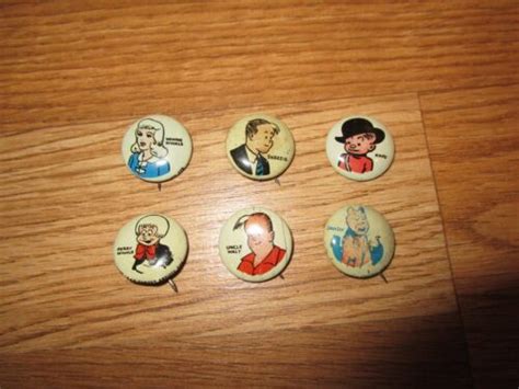 6 Kelloggs Pep Pins 1945 Famous Artists Ebay