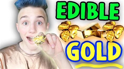 Trying Real Edible Gold Eating 1k In Gold Youtube