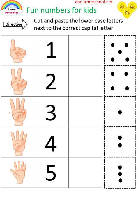Number Matching Preschool Math Activities Preschool Kids