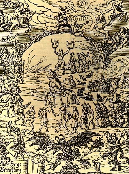 A Witches Sabbath Woodcut Witch Occult Art