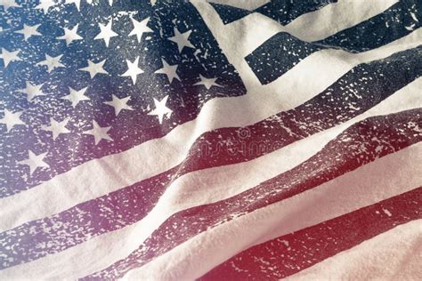 Grungy American Flag With Stars And Stripes Stock Photo Image Of