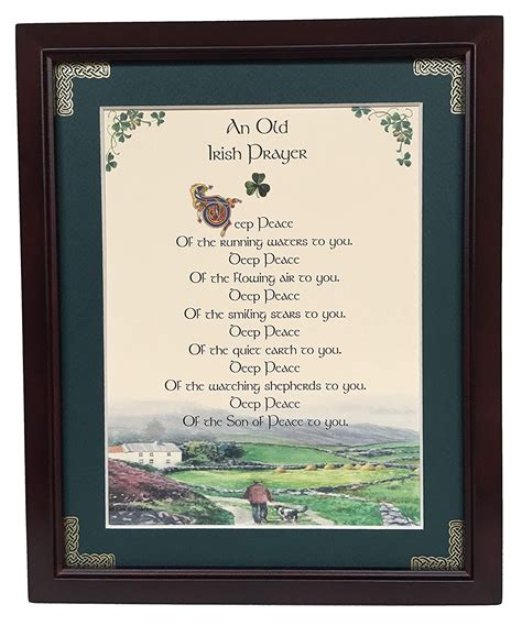 An Old Irish Prayer Deep Peace Personalizable Framed