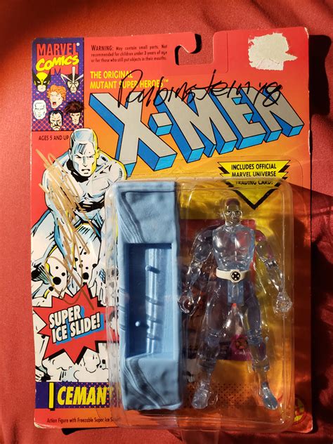 Vintage 1992 Toy Biz X Men Iceman Action Figure Signed By Chris