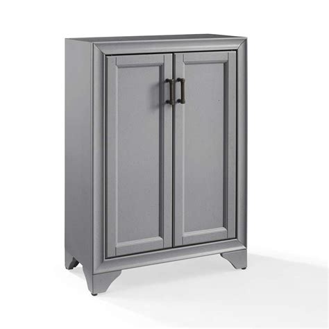 Crosley Furniture Tara Accent Cabinet Distressed Gray Cf3110 Gy