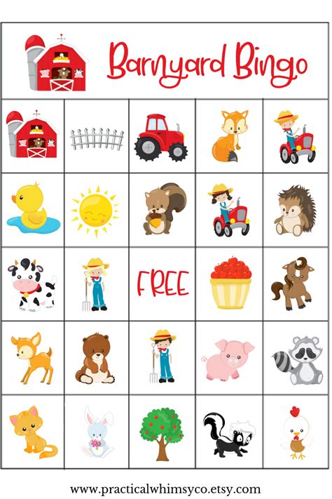 Free Printable Farm Animal Bingo Cards Printable Word Searches