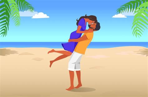 5 Couple Kissing Beach Man Lifting Woman Royalty Free Images Stock