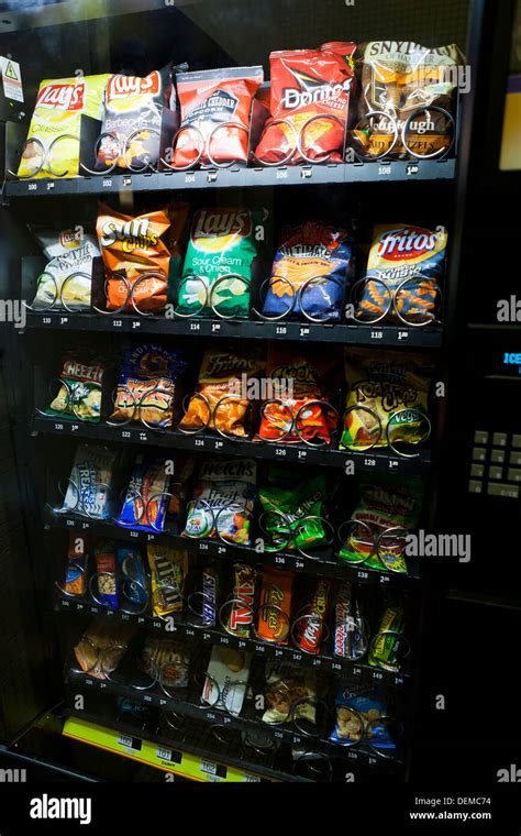Popular Chips In Vending Machine Usa Stock Photo 60684936 Alamy