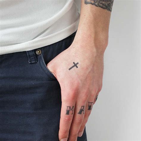 Small Cross Set Of 4 Tattoo Icon