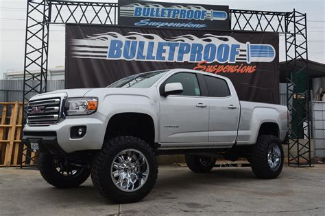 The replacement torsion bars reindex the factory torsion bars which lifts the truck without cranking up the factory torsion bars. Chevrolet Colorado Canyon 6-8 Inch lift kit for 2015 up models