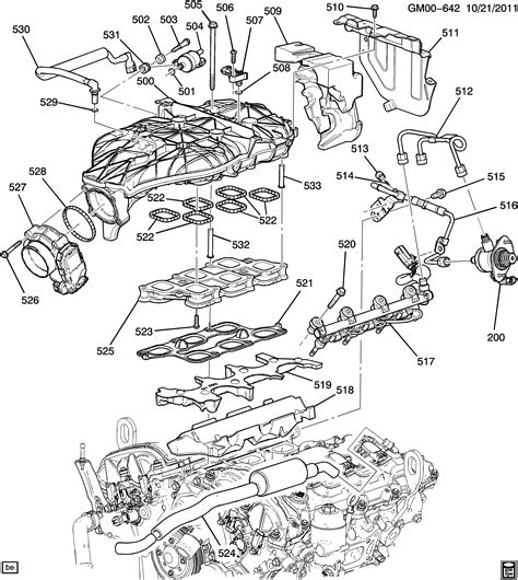 Cadillac ATS A ENGINE ASM 3 6L V6 PART 5 MANIFOLDS RELATED PARTS