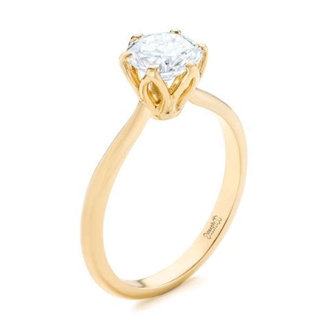 14k Yellow Gold Elegant Solitaire Engagement Ring 103295