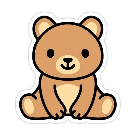 Bear Sticker For Sale By Littlemandyart Cute Doodles Cute Bear