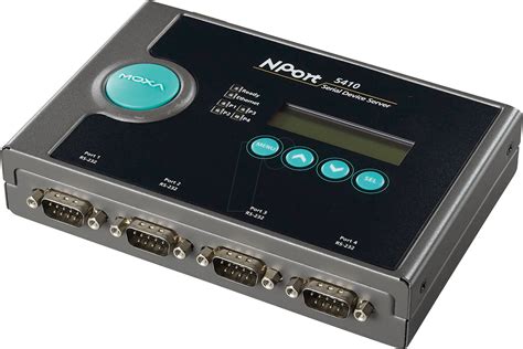 MOXA NPORT 5410: 4 port device server, 10 - 100M Ethernet, RS-232, DB9 at reichelt elektronik