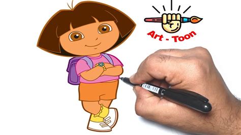 How To Draw Dora The Explorer Step By Step Easy Youtube