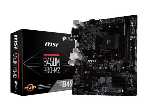Msi Pro B450m Pro M2 Am4 Micro Atx Amd Motherboard