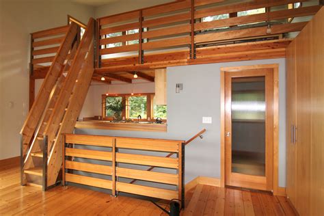 Whidbey Island Sustainable Home Loft Railing Loft Spaces