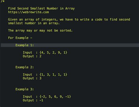 Programming Tutorials Java Program To Find Second Smallest Number In Hot Sex Picture