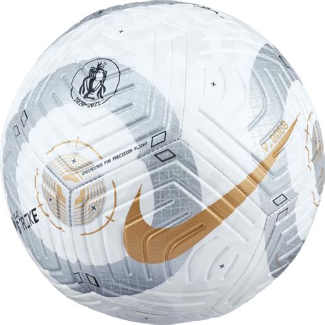 Nike Premier League Strike Soccer Ball White And Silver With Gold